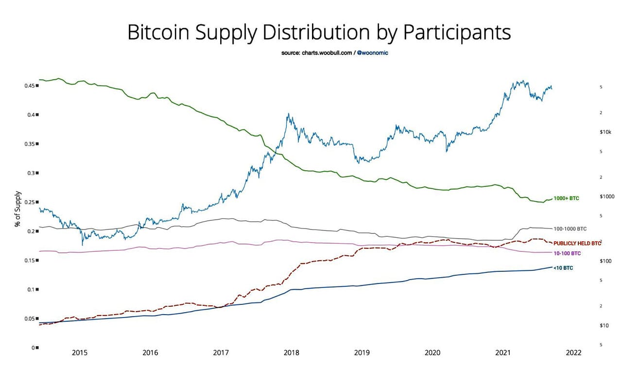 Bitcoin Supply Distribution by Participants