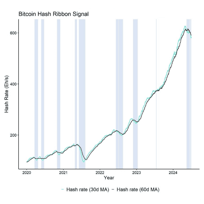 Bitcoin Hash Ribbons signal ongoing miner capitulation